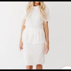 Rachel Parcell white peplum skirt